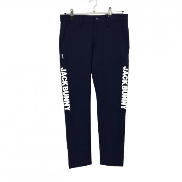 Jack Bunny ロゴプリントパンツ ネイビー Jack Bunny!! 【超美品】ジャックバニー パンツ ネイビー×白