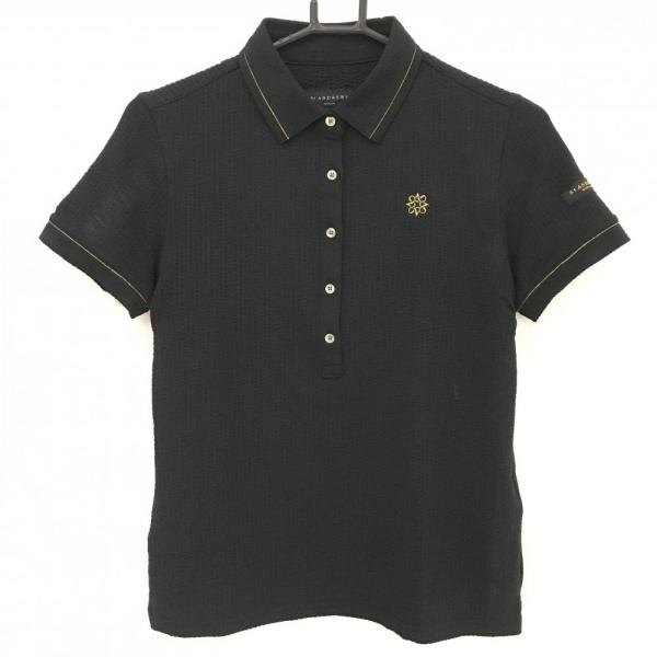 St ANDREWS セントアンドリュース 半袖ポロシャツ 黒×ゴールド