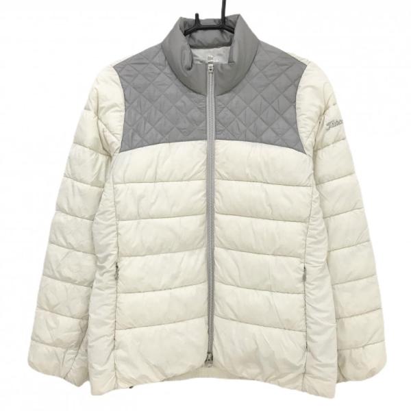 Titleist（タイトリスト） 中綿ジャケット 白×グレー 袖ロゴシルバー