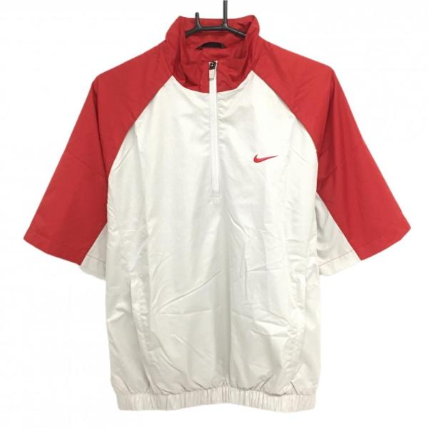NIKE（ナイキ） 【超美品】ナイキゴルフ 半袖ブルゾン レッド×ライト