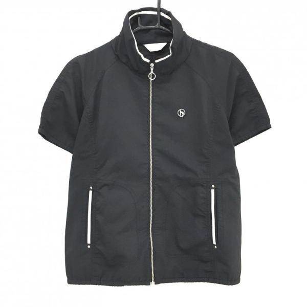 adabat アダバット 長袖ポロシャツ 38(M) 白黒 ゴルフウェア