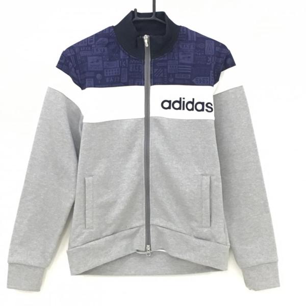 アディダス ゴルフ L 中綿 ジャケット アウター ジャンパー グレー adidas（アディダス） ジャケット グレー×ネイビー 上部柄 裏微起毛