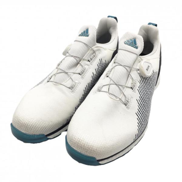 adidas（アディダス） ゴルフシューズ 白×ブルー系 スパイクレス