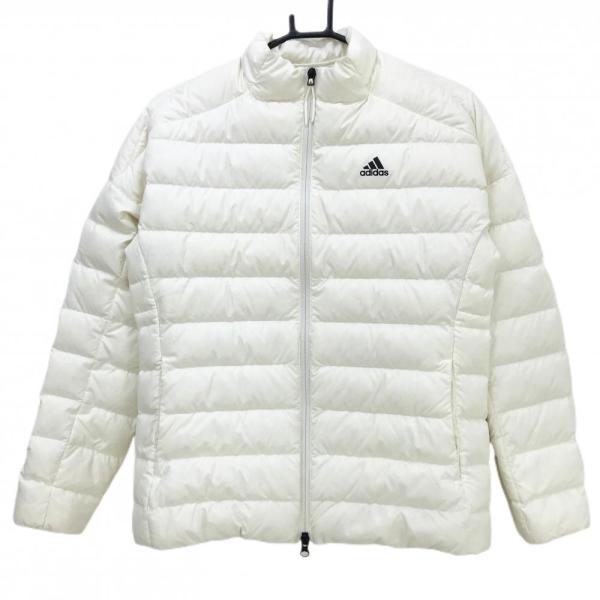 adidas（アディダス） 【美品】アディダス ダウンジャケット 白 ロゴ黒