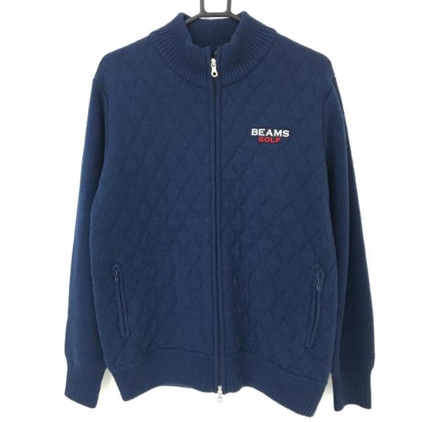 BEAMS GOLF 【美品】ビームスゴルフ 中綿ニットジャケット ネイビー