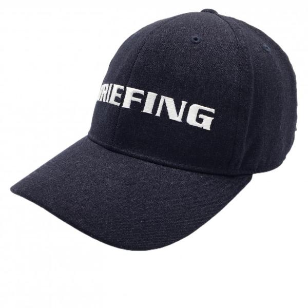 BRIEFING - 【超美品】ブリーフィング キャップ ダークネイビー×白 ロゴ刺しゅう 裏地メッシュ つば裏ウール混 FREE  ゴルフウェア BRIEFING BRIEFING GOLF（ブリーフィングゴルフ） 【超美品】ブリーフィング