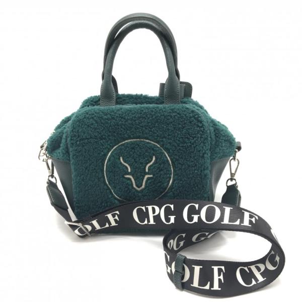ＣＰＧゴルフ　カートバック CPG GOLF 【超美品】CPG カートバッグ ダークグリーン ボア ショルダー
