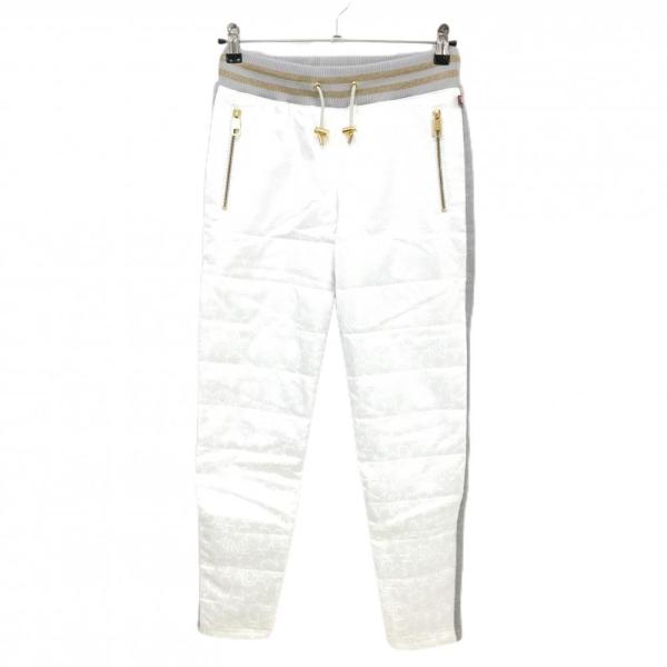 MARK&LONA 【美品】マークアンドロナ 中綿パンツ 白×ライトグレー 前星