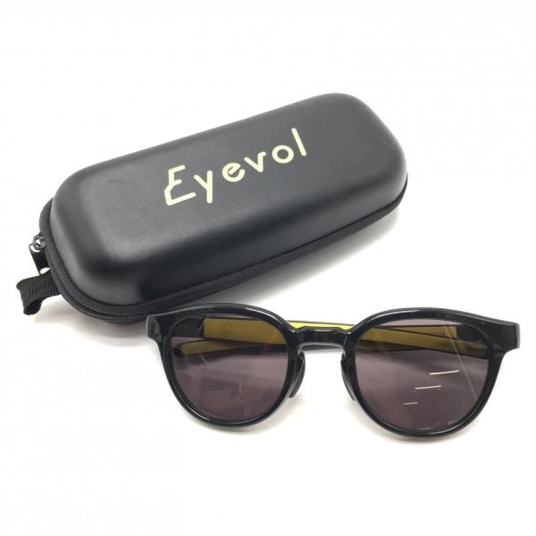 Eyevolメンズ ゴルフブラック サングラス ケース付き 美品】アイヴォル サングラス 黒 LEIFER II BK-LY 内側イエロー