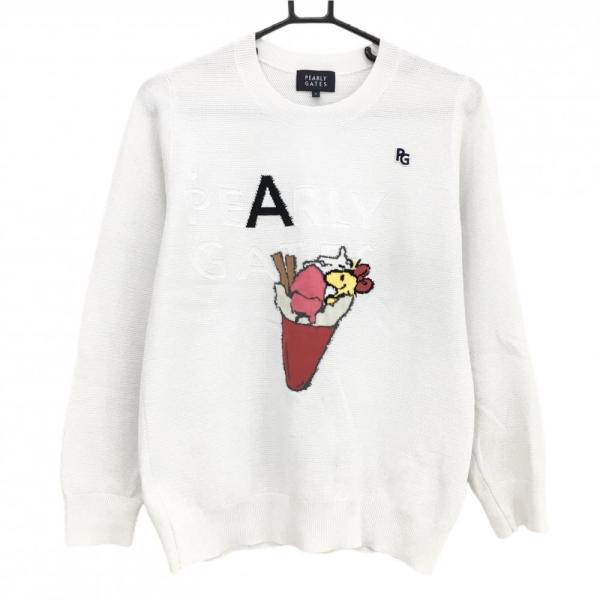 PEARLY GATES パーリーゲイツ×PEANUTS セーター 白 ニット ウッド