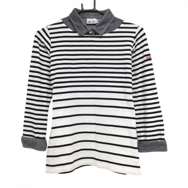 adidas（アディダス） 【美品】アディダス 襟付き長袖シャツ 白