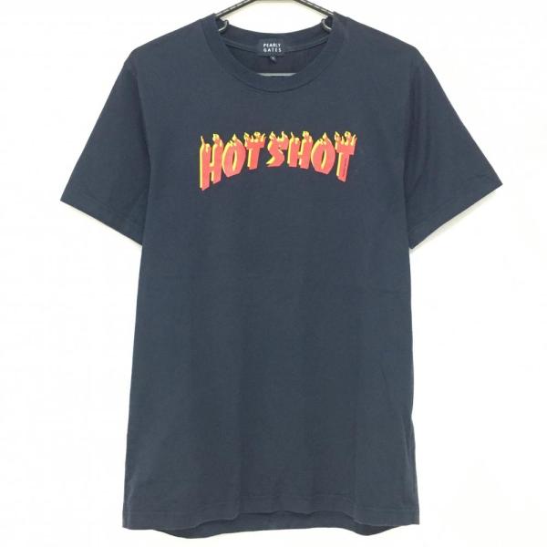 PEARLY GATES（パーリーゲイツ） Tシャツ ネイビー×レッド フロント
