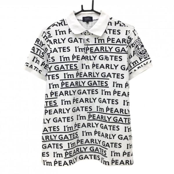 PEARLY GATES 【美品】パーリーゲイツ 半袖ポロシャツ 白×黒