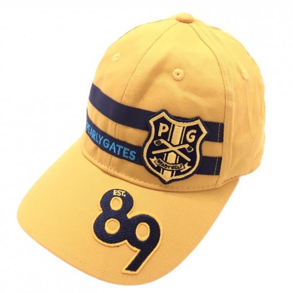 【希少】PEARLY GATES キャディバッグ イエロー・ネイビー　ゴルフ PEARLY GATES (パーリーゲイツ) ゴルフバッグ ネイビーxイエロー