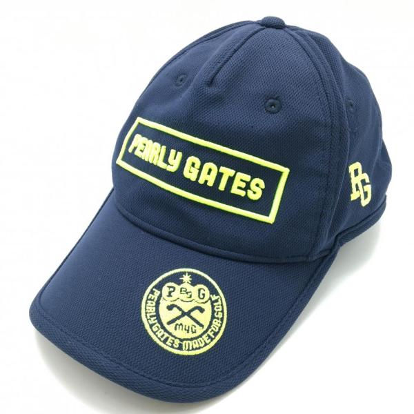 PEARLY GATES 【超美品】パーリーゲイツ キャップ ネイビー×蛍光