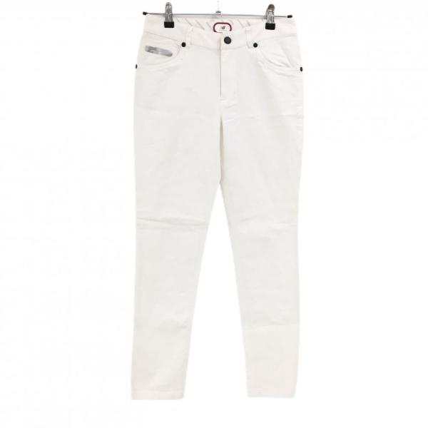 レディースゴルフパンツ サイズ1 ホワイト 特価】ゴルフパンツ レディース ゴルフウェア ストレッチ 美脚 脚長