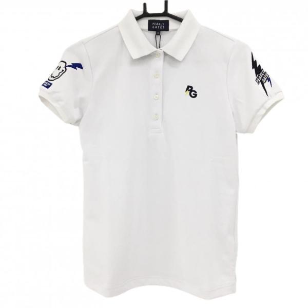 ○★新品未使用　PEARLY GATES　ニコちゃん総柄　セーター　1　白系 PEARLY GATES 【新品】パーリーゲイツ 半袖ポロシャツ 白