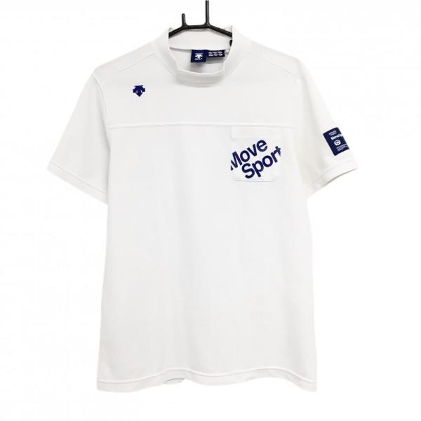 DESCENTE GOLF 【美品】デサントゴルフ 半袖ハイネックシャツ 白