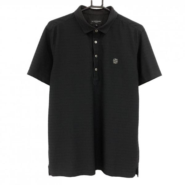 St ANDREWS 【美品】セントアンドリュース 半袖ポロシャツ 黒 総柄