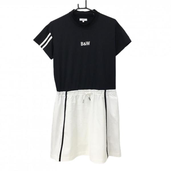 黒いゴルフワンピース ウエストゴム付き セール】 レディースゴルフウエア ポロワンピース （ロング