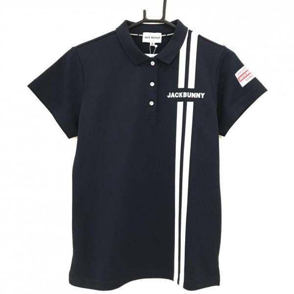 ジャックバニー 半袖ポロシャツ ブルー系×白 ビッグプリント メンズ 6