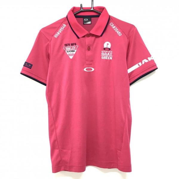 OAKLYオークリー レッドゴルフポロシャツ　M OAKLEY（オークリー） 【超美品】オークリー 半袖ポロシャツ レッド