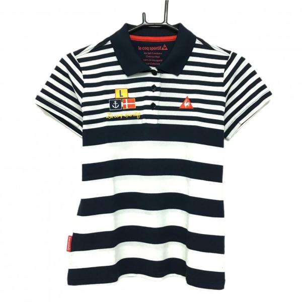 【FR2ゴルフ】人気ビッグロゴマーク×ラバーロゴマーク 半袖ゴルフポロシャツL ゴルフ用】le coq sportif GOLF ルコック ベーシックデザイン