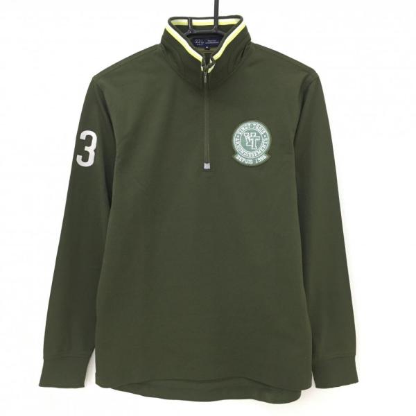 23区GOLF 23区ゴルフ 長袖ハイネックシャツ カーキ ハーフジップ