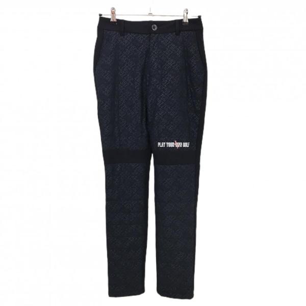 ZOY（ゾーイ） 中綿パンツ ダークネイビー フロント地模様