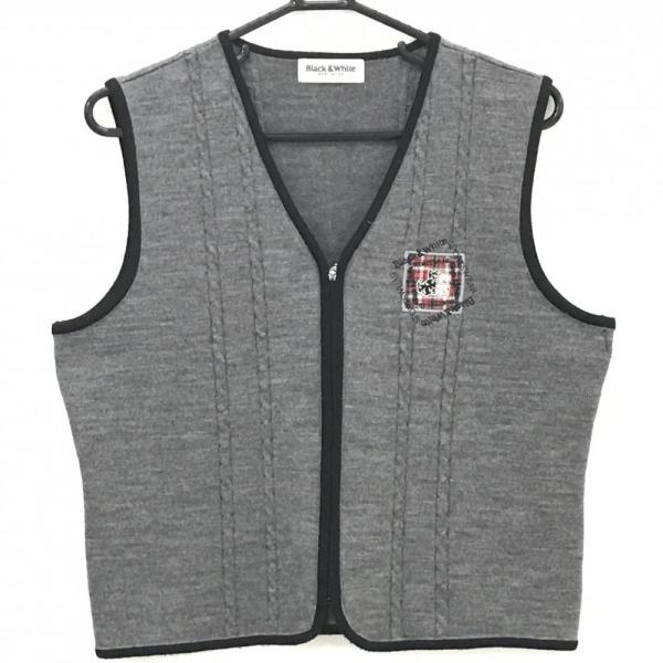 Black＆White 【超美品】ブラックアンドホワイト ニットベスト