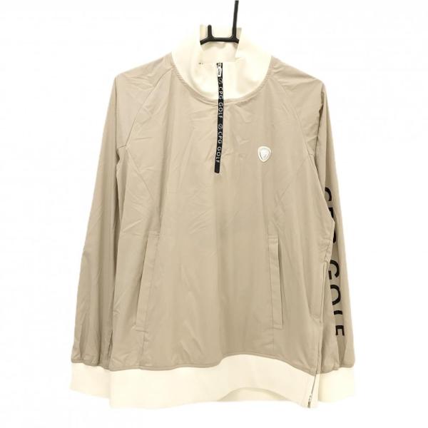 CPG GOLF 【新品】CPG ハイネックブルゾン ベージュ×アイボリー ハーフ