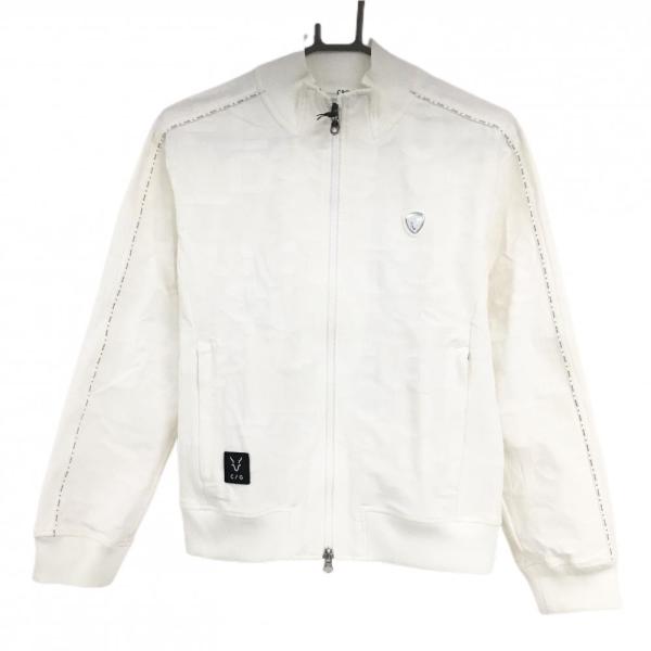 【新品】CPGゴルフ　ジャケット CPG GOLF 【新品】CPG ジャケットブルゾン ベージュ×白 英字地