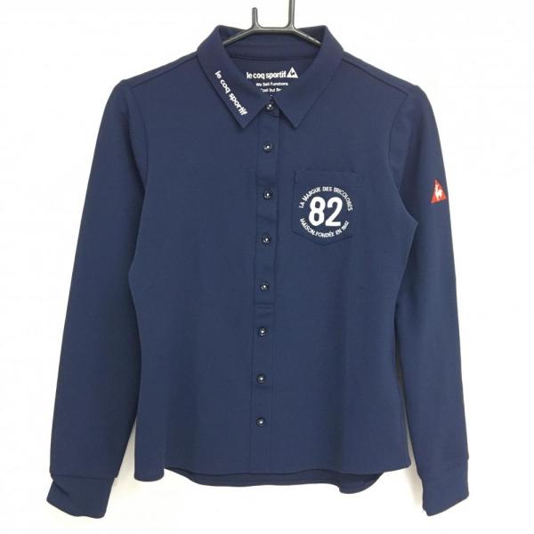 【極美品】5525ゴルフ ゴーゴーニーゴーゴルフ ポロシャツ 白×青 極美品】5525ゴルフ ゴーゴーニーゴーゴルフ ポロシャツ 白×青