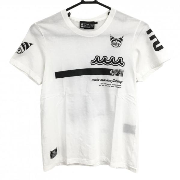 【超美品】ムータマリン×マイメロディ Tシャツ 白×黒 バックプリント レディース 2(M) ゴルフウェア 2024年モデル muta muta MARINE（ムータマリン） 【超美品】ムータマリン×マイメロディ T
