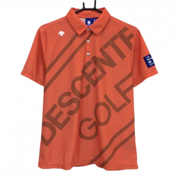 DESCENTE GOLF デサントゴルフ 半袖ポロシャツ DGMRJA25 DESCENTE GOLF 【超美品】デサントゴルフ 半袖ポロシャツ オレンジ