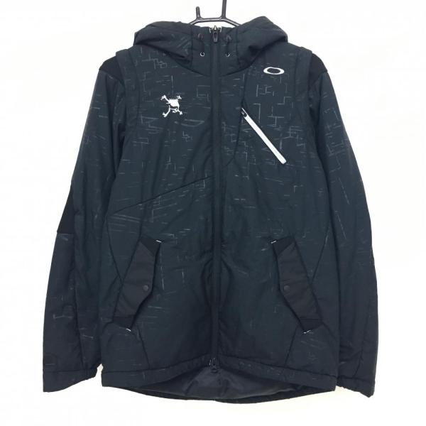 【極美品】オークリーゴルフ　2way中綿ダウンジャケットパーカー　黒　M 極美品】オークリーゴルフ 2way中綿ダウンジャケットパーカー 黒 M