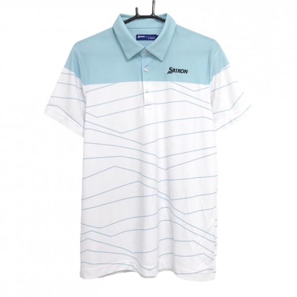 SRIXON 【超美品】スリクソンバイデサント 半袖ポロシャツ 白×ライト