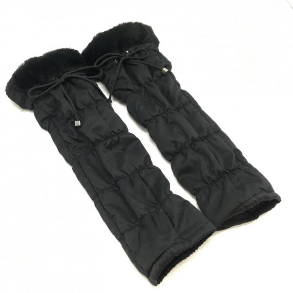 【美品】 CASTELBAJAC レッグウォーマー　ゴルフ　中綿　ブラック 新品】カステルバジャック 中綿レッグウォーマー 黒×白 一部内側