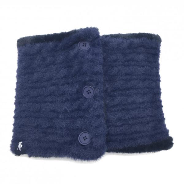 POLO GOLF RALPH LAUREN レッグウォーマー　ファー　ゴルフ POLO GOLF 【超美品】ポロゴルフ ネックウォーマー ネイビー シャギー