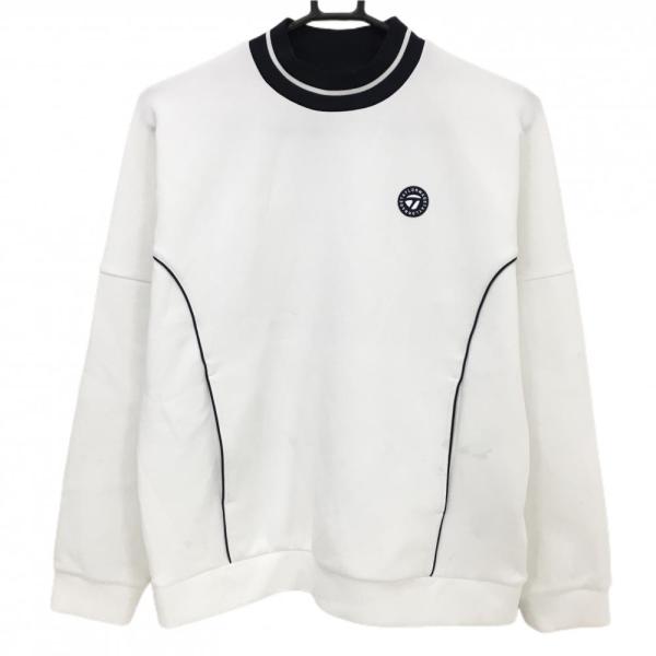 TaylorMade（テーラーメイド） トレーナー 白×黒 胸ロゴ 腹部ポケット