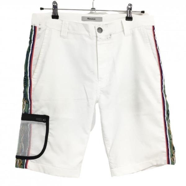 新品　ラッセルノ　ハーフパンツ　ショートパンツ　ストレッチ　ホワイト　サイズ6 Russeluno（ラッセルノ） ハーフパンツ 白 サイドライン ストレッチ