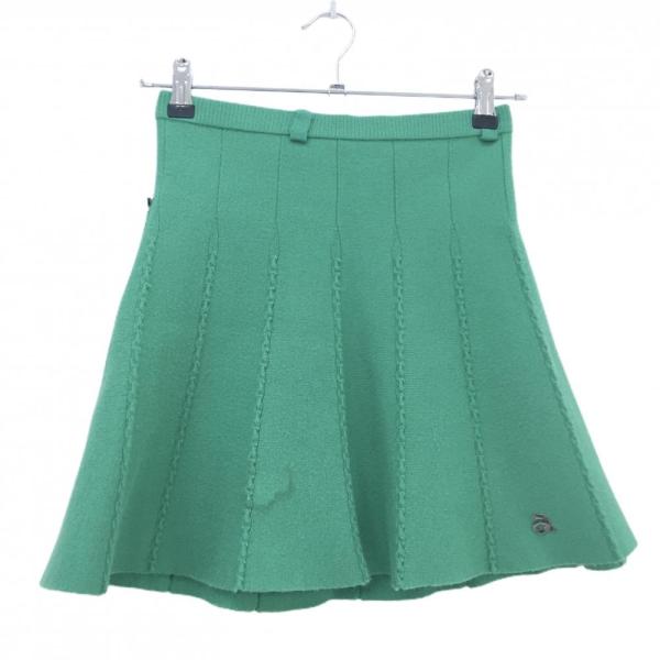 (美品)アルチビオarchivio プルオーバー・ニットスカートセットサイズ36 archivio（アルチビオ） ニットスカート グリーン ケーブル編みライン