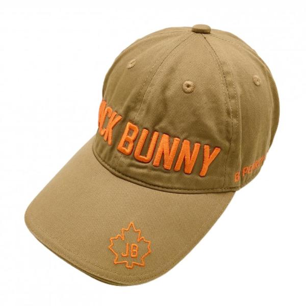 Jack Bunny!!（ジャックバニー） キャップ ベージュ×オレンジ 立体ロゴ