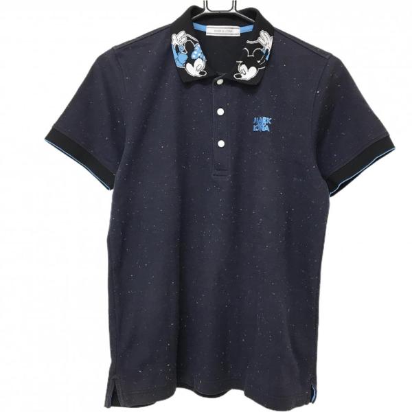 ★Disney★ MARK & LONA ポロシャツ 半袖 ネップ 日本製 黒 reonard_1-240001233387