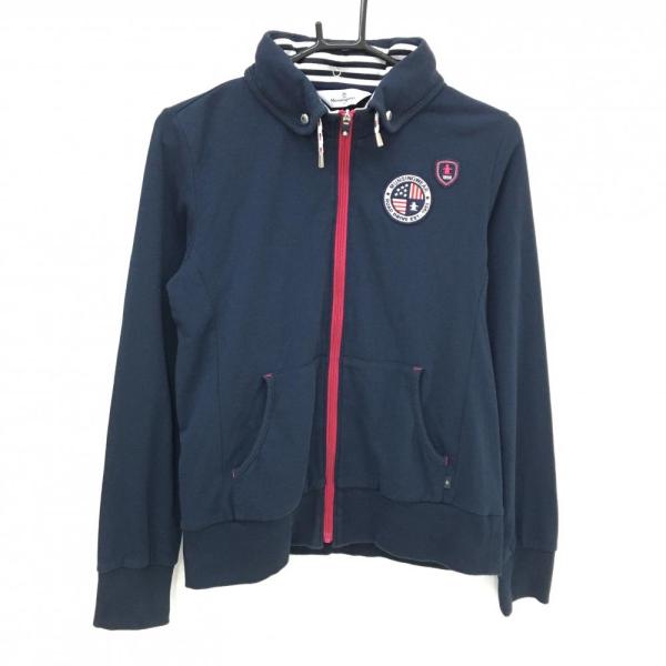 ⭐️Munsing Wear ゴルフ　フード付きジャケット Munsingwear（マンシングウェア） ジャケット ネイビー×ピンクレッド