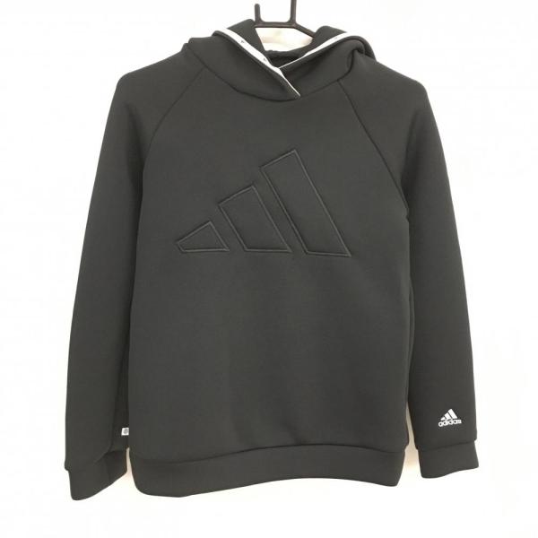 adidas（アディダス） 【美品】アディダス パーカー 黒 ダンボール