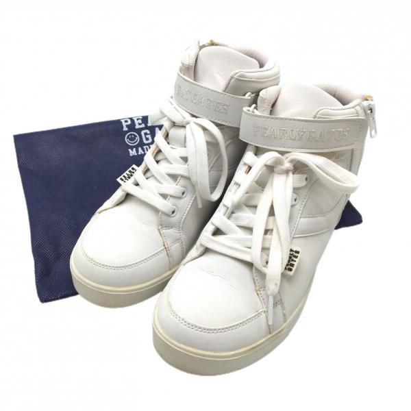 PEARLY GATES（パーリーゲイツ） ハイカットゴルフシューズ 白 053