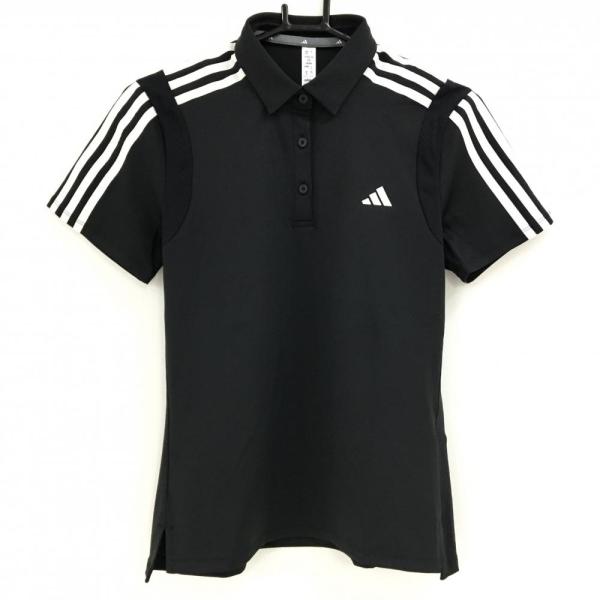 adidas（アディダス） 【新品】アディダス 半袖ポロシャツ 黒×白 肩