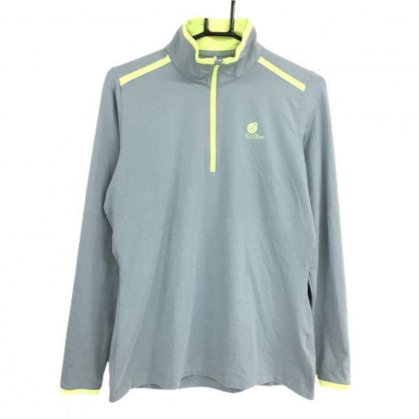 NIKE（ナイキ） ナイキゴルフ 長袖ハイネックシャツ グレー×蛍光