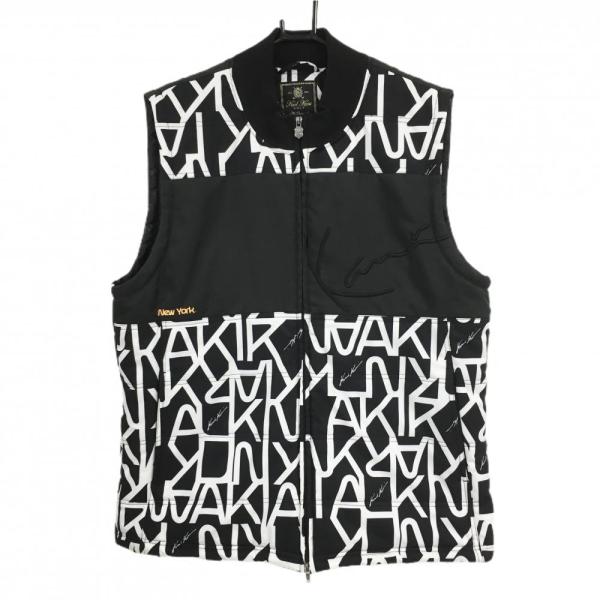 Karl Kani Brooklyn ゴルフベスト ブラック Karl Kani（カールカナイ） Karl Kani Golf 中綿ベスト 黒×白 総柄